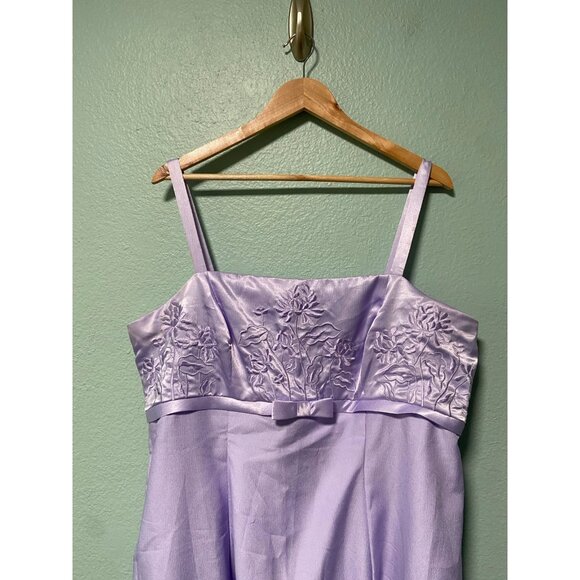 NWT Vintage Mori Lee Women's Plus Size Lavender Purple Bow Dress Size 20 - Picture 3 of 11